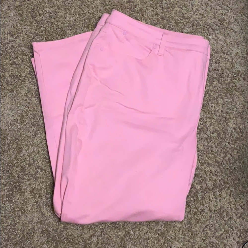 Talbots slim ankle pink jeans size 22 plus